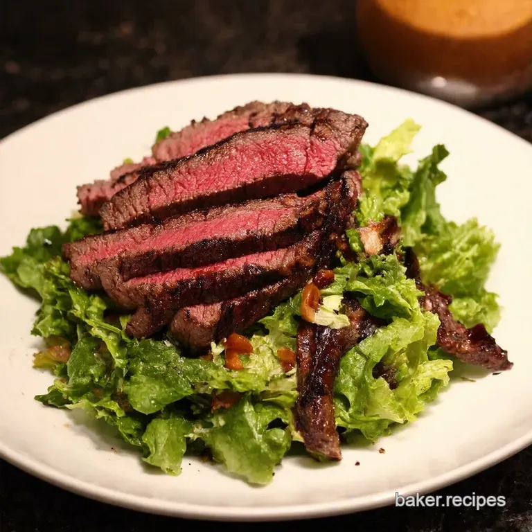 The Ultimate Grilled Steak Salad with Balsamic Glaze presentation