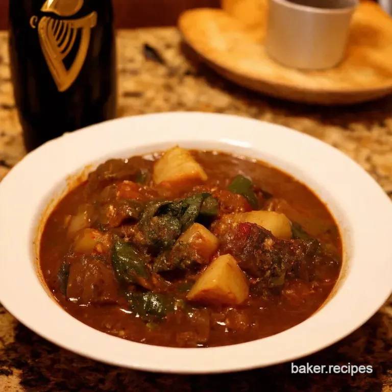 The Ultimate Hearty Guinness Beef Stew with a Wee Bit O Irish Charm presentation