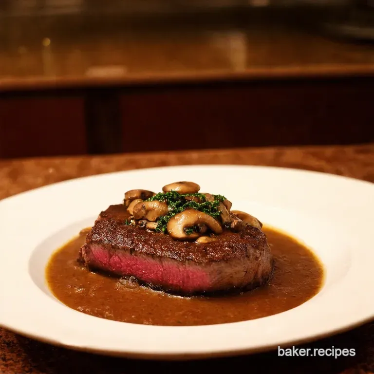 The Ultimate Steak with Creamy Mushroom Thyme Sauce presentation