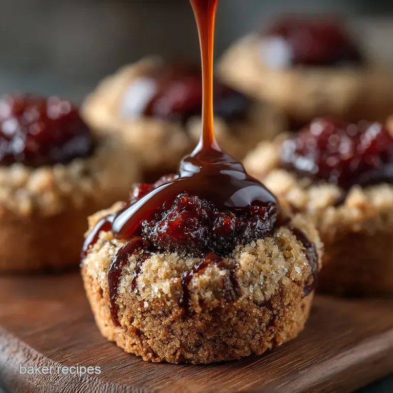 Sticky Toffee Pudding Thumbprints Miniature Indulgences with Toffee Drizzle