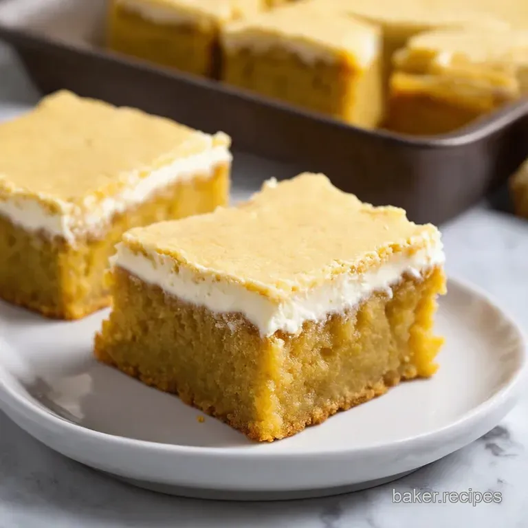 Totally Tropical Banana Bars with Cream Cheese Frosting presentation