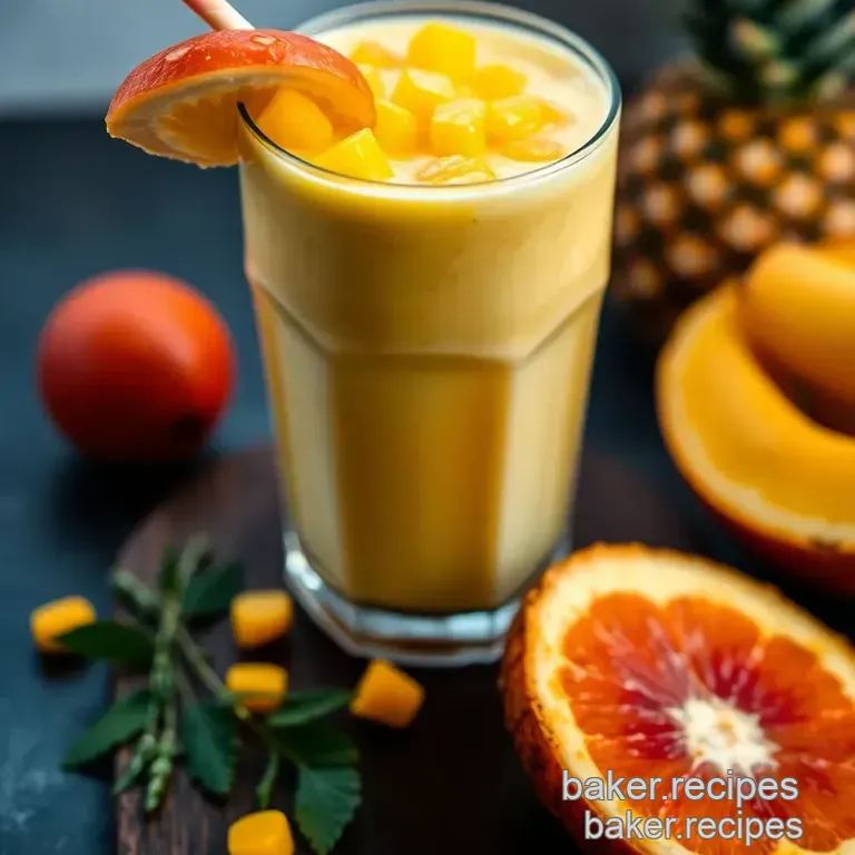 Tropical Getaway Smoothie presentation