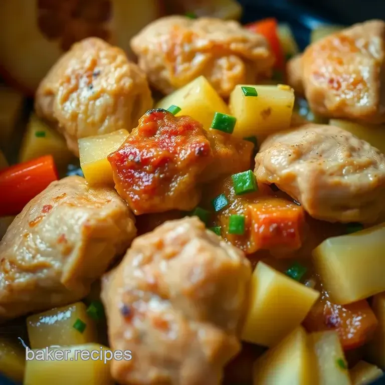 Tropical Hawaiian Chicken Delight in the Crock Pot presentation