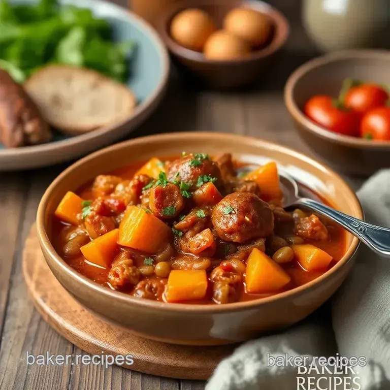 Simmered Turkey Sweet Potato Chili Delight presentation