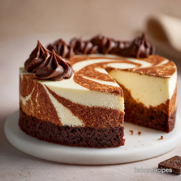 Cheesecake and Brownie Cake: The Fudgy Swirl