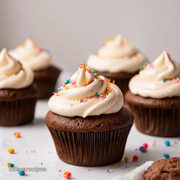 Ultimate Celebration Cupcakes Funfetti Marshmallow Frosting and Chocolate Shell presentation