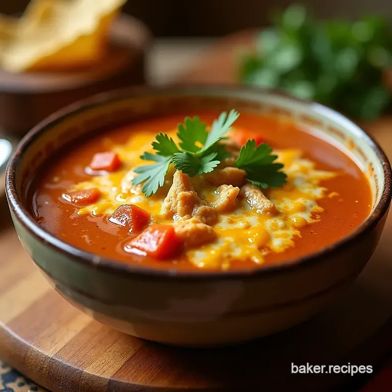 Smoky Fiesta the Ultimate Cheesy Chicken Tortilla Soup presentation