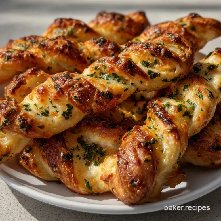 Garlic Twist: Ultimate Cheesy Tear-And-Share Bread presentation