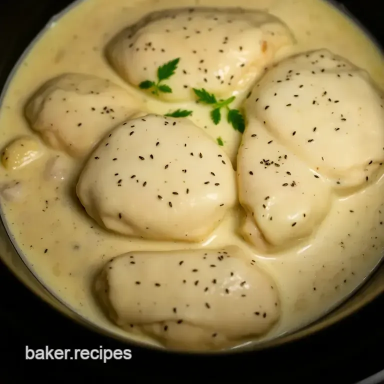 Ultimate Creamy Italian Slow Cooker Chicken Breasts presentation