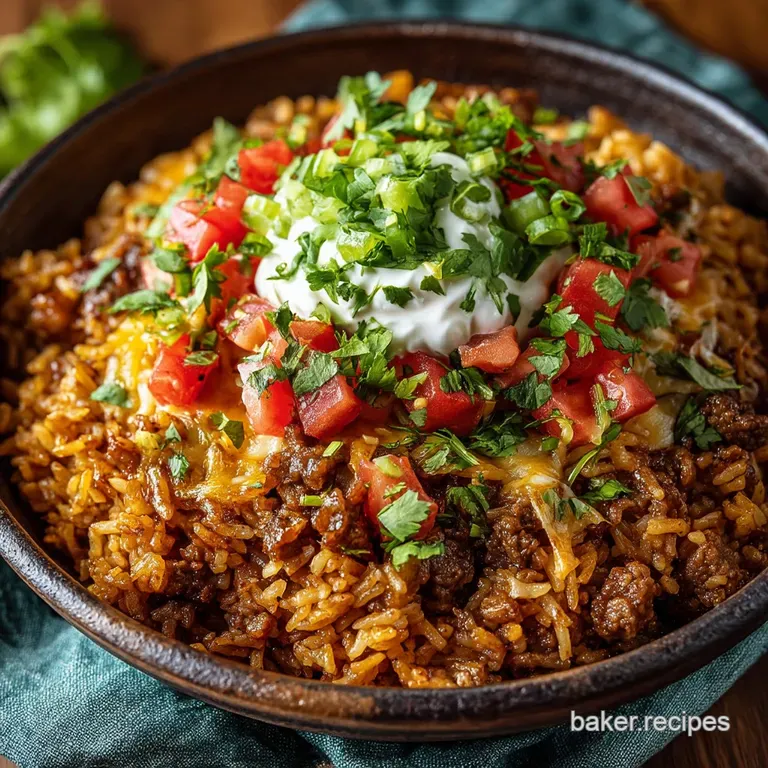 The Ultimate Slow Cooker Fiesta Mexican Shredded Beef and Rice presentation