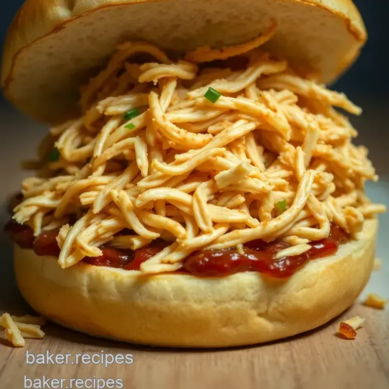 Ultimate Shredded Chicken Sandwich presentation