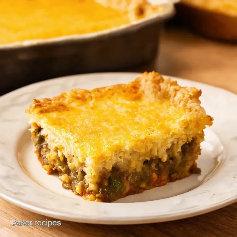 Upscale Shepherds Pie with Creamy Parsnip Potato Topping presentation