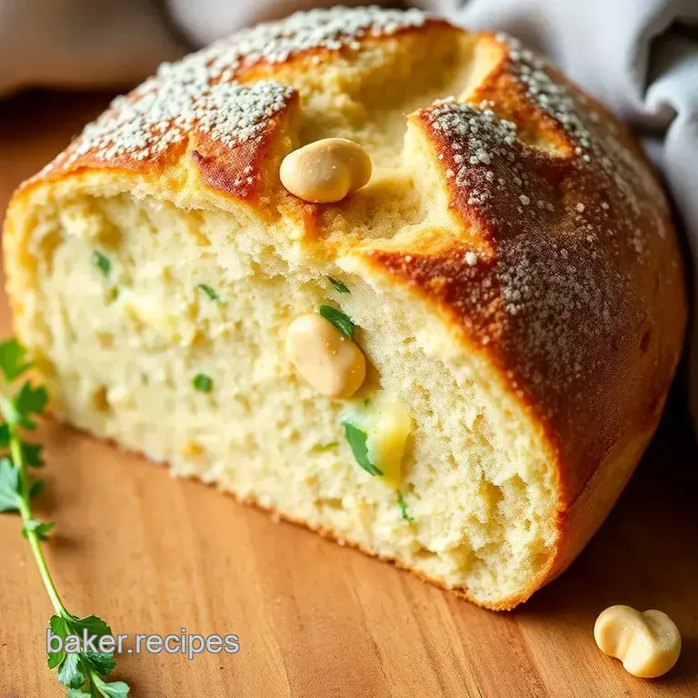 Vegan Jalapeño Cheese Artisan Bread presentation