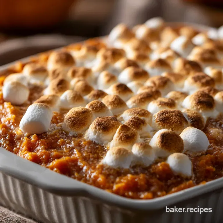 Vegan Sweet Potato Casserole with Marshmallows: the Ultimate Maple-Pecan Recipe presentation