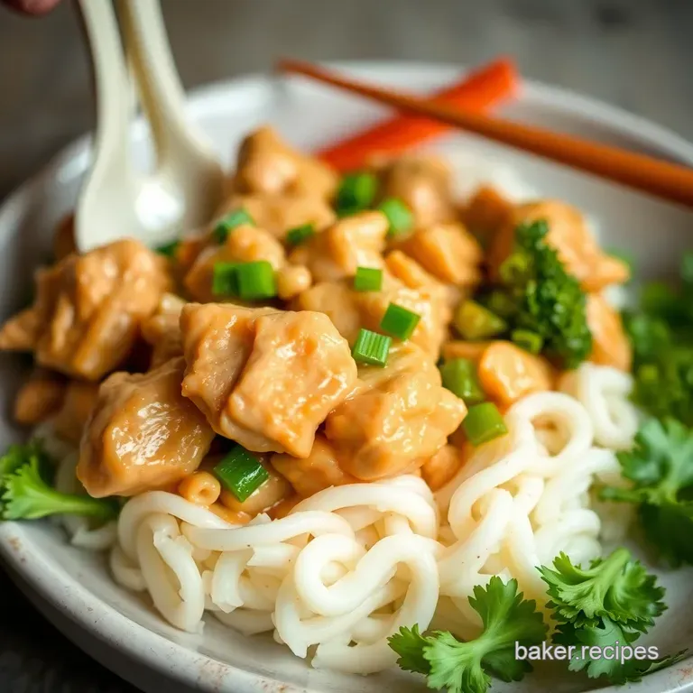 Velvet Chicken Stir-Fry presentation