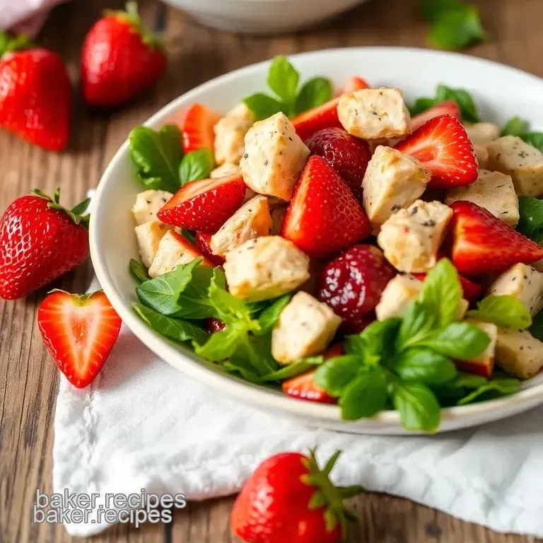 Easy Strawberry Chicken Salad Recipe presentation