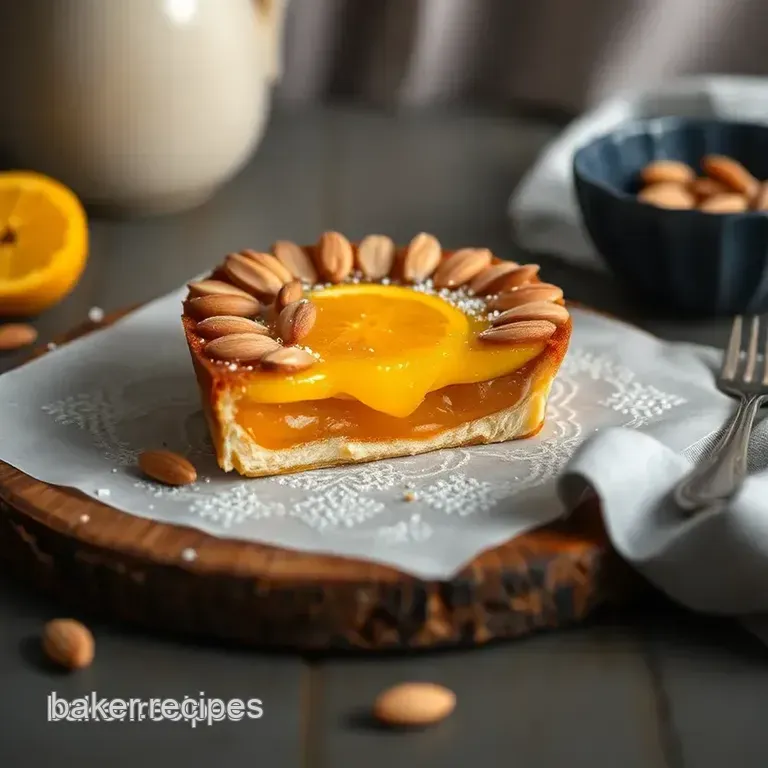 Citrus-Almond Tart Delight presentation