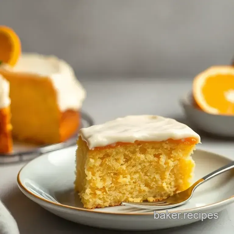 Sun-Kissed Orange Cake with Creamy Vanilla Frosting