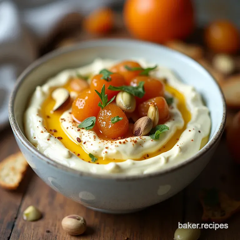 Sunshine in a Bowl Honey Ricotta Dip with Pistachio Apricot