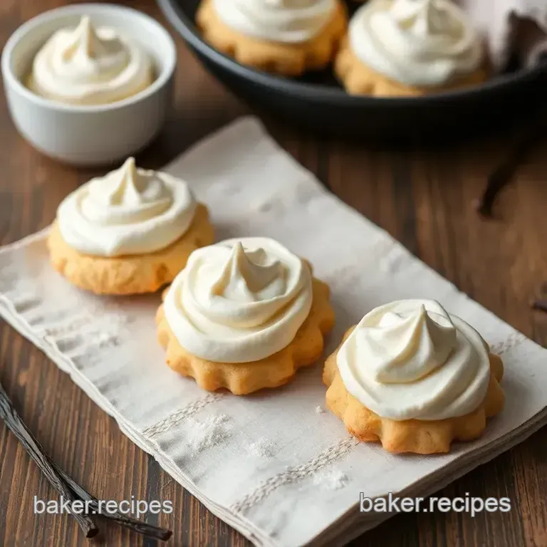 Whipped Vanilla Bean Cookies with Sprinkles presentation