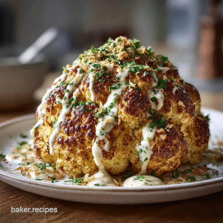 Whole Roasted Cauliflower Recipe: Charred & Tender