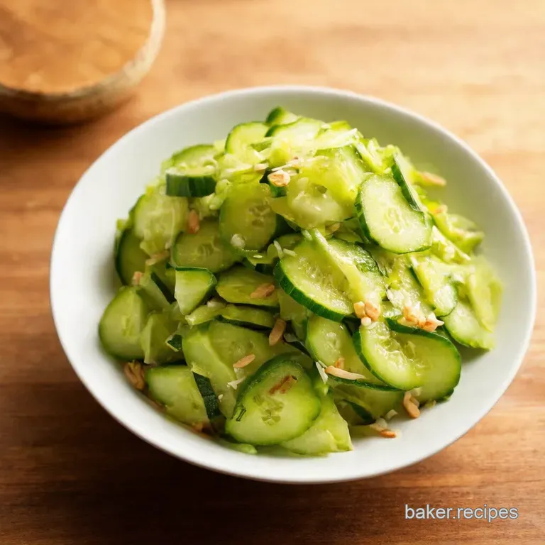 Zesty Asian Cucumber Salad a Refreshing Summer Delight presentation