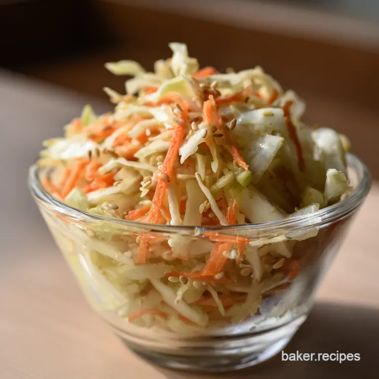 Zesty Ginger & Sesame Asian Coleslaw presentation