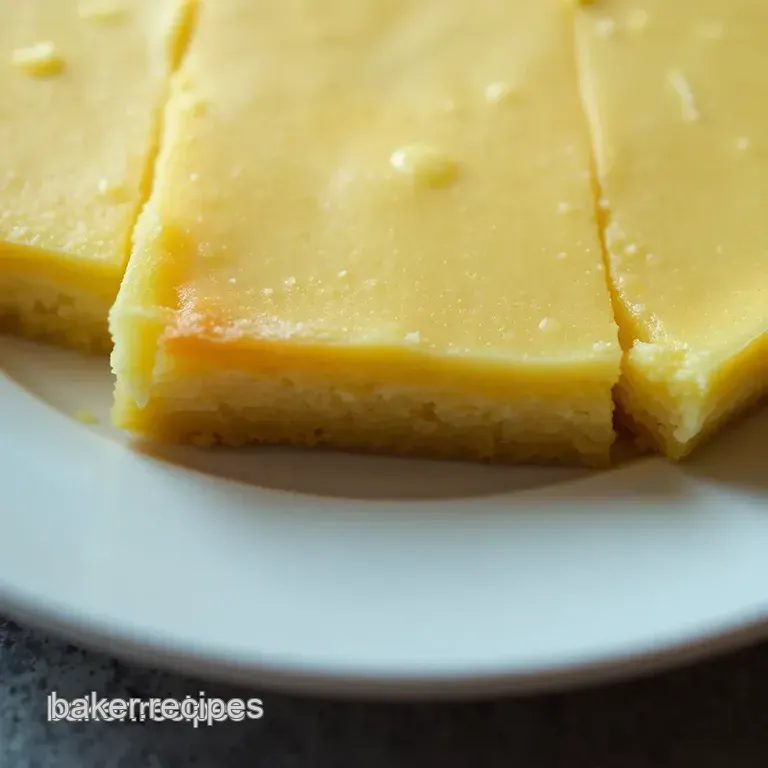Zesty Lemon Bars with a Buttery Shortbread Crust presentation