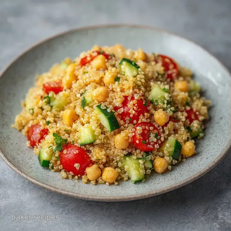 Vibrant grain salad in a matte bowl, garnished with sliced avocado and a sprinkle of toasted sesame seeds.