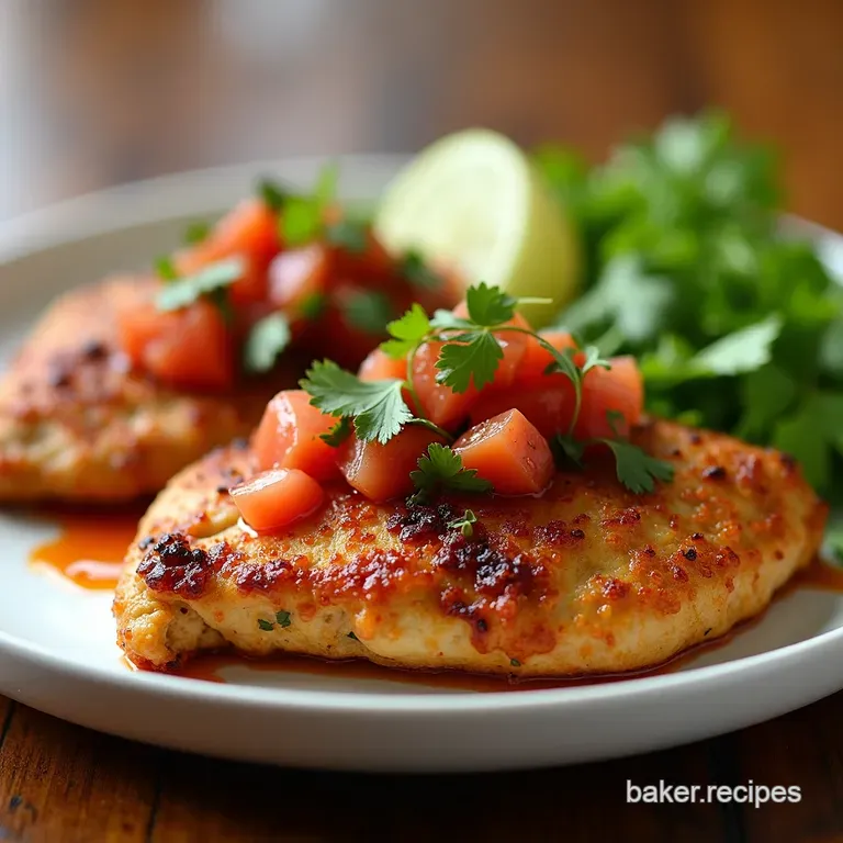 FiestaReady PanSeared Chicken with Chunky ChipotleLime Salsa