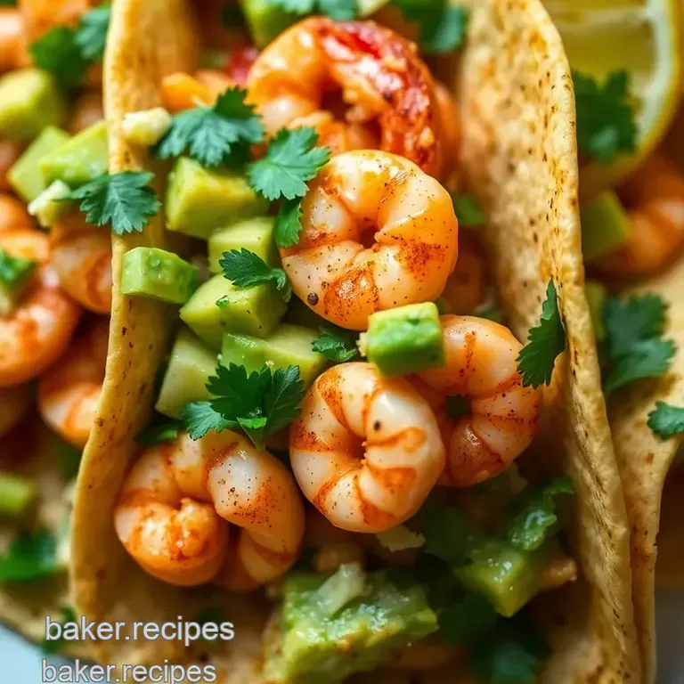 Zesty Shrimp Tacos with Fresh Avocado Salsa presentation